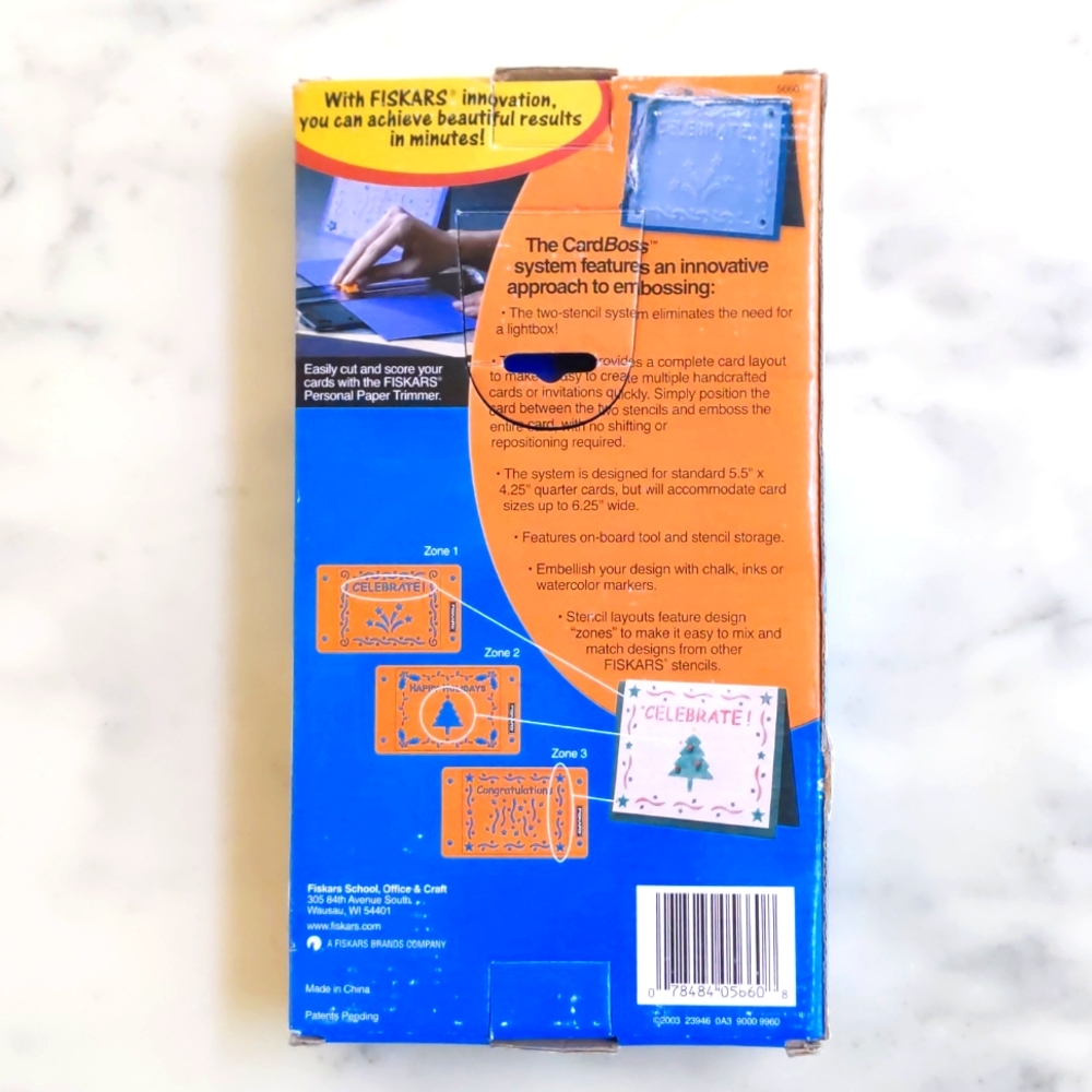 NWT. Fiskars CardBoss Ultimate Card Embossing System. - Picture 2 of 3